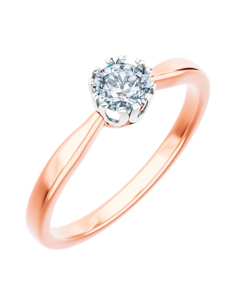 Bonore - Rózsaszín Arany 585 - Gyémánt 1 ct gyűrű