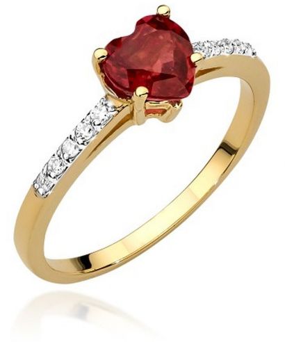 Bonore - Fehér Arany 585 - Rubin 1,1 ct gyűrű