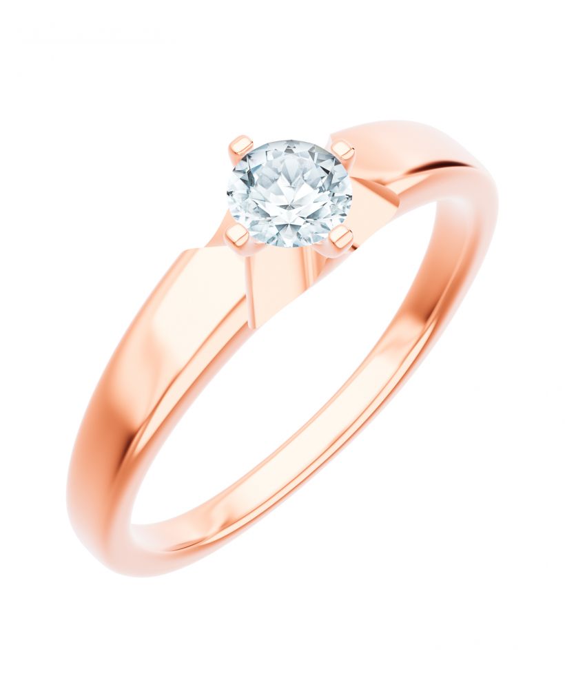 Bonore - Rózsaszín Arany 585 - Gyémánt 0,4 ct gyűrű