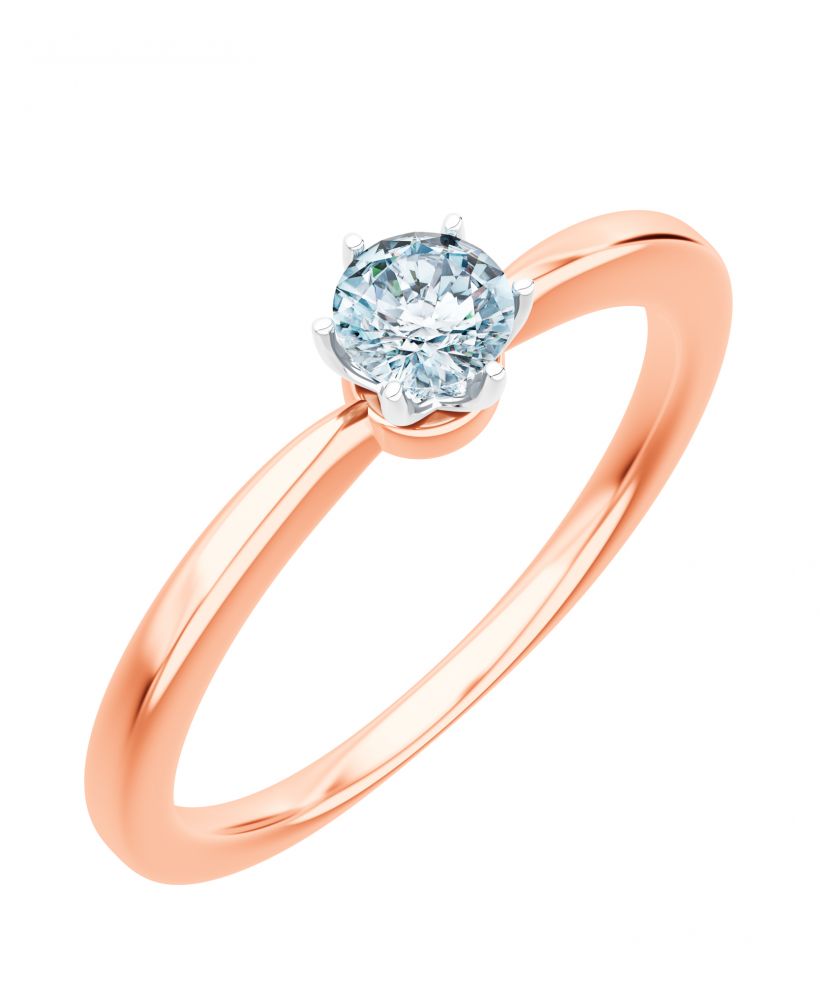 Bonore - Rózsaszín Arany 585 - Gyémánt 0,5 ct gyűrű