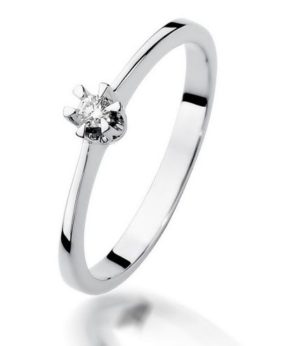 Bonore - Fehér Arany 585 - Gyémánt 0,04 ct gyűrű