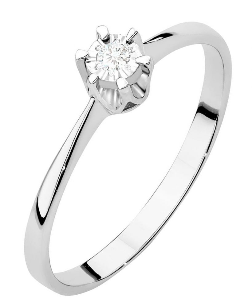 Bonore - Fehér Arany 585 - Gyémánt 0,03 ct gyűrű