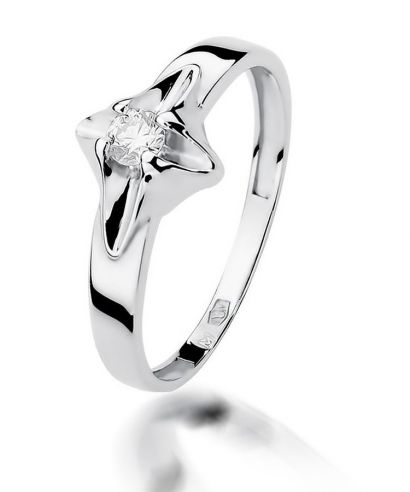Bonore - Fehér Arany 585 - Gyémánt 0,12 ct gyűrű
