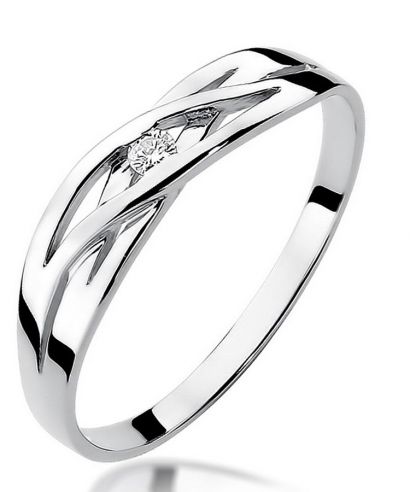 Bonore - Fehér Arany 585 - Gyémánt 0,05 ct gyűrű