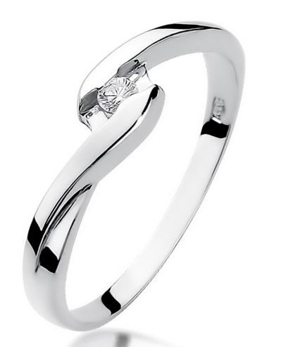 Bonore - Fehér Arany 585 - Gyémánt 0,05 ct gyűrű