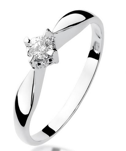 Bonore - Fehér Arany 585 - Gyémánt 0,12 ct gyűrű