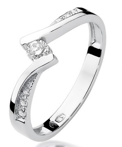 Bonore - Fehér Arany 585 - Gyémánt 0,13 ct gyűrű