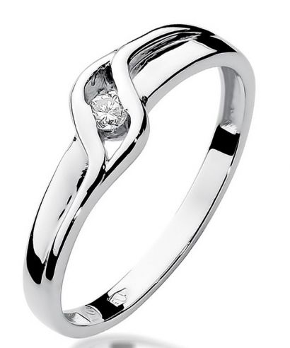 Bonore - Fehér Arany 585 - Gyémánt 0,04 ct gyűrű