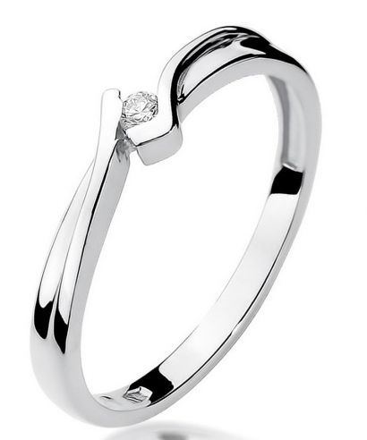 Bonore - Fehér Arany 585 - Gyémánt 0,04 ct gyűrű