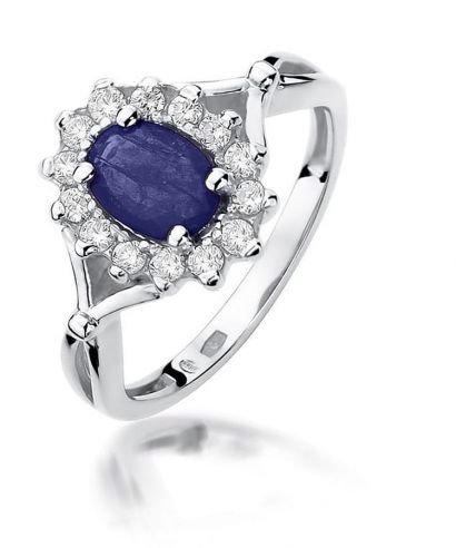 Bonore - Fehér Arany 585 - Zafír 0,9 ct gyűrű