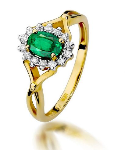 Bonore - Arany 585 - Smaragd 0,4 ct gyűrű
