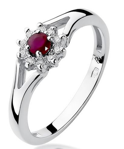 Bonore - Fehér Arany 585 - Rubin 0,15 ct gyűrű