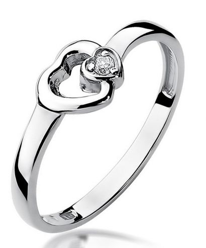 Bonore - Fehér Arany 585 - Gyémánt 0,02 ct gyűrű