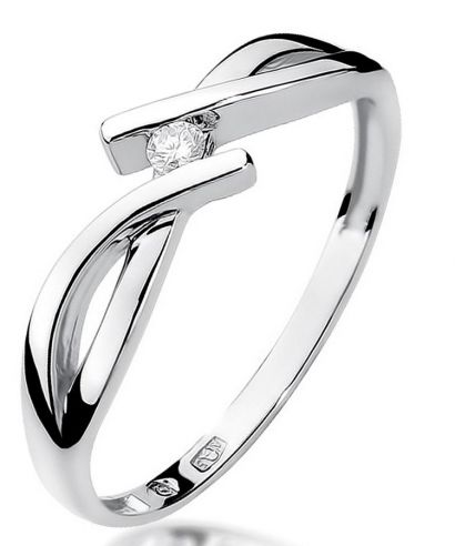 Bonore - Fehér Arany 585 - Gyémánt 0,04 ct gyűrű