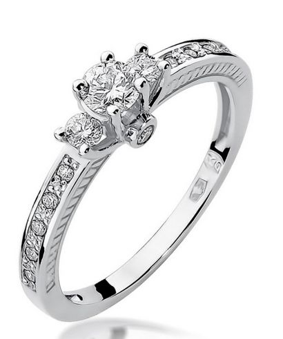 Bonore - Fehér Arany 585 - Gyémánt 0,2 ct gyűrű