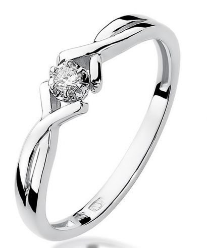 Bonore - Fehér Arany 585 - Gyémánt 0,04 ct gyűrű