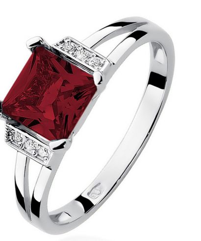Bonore - Fehér Arany 585 - Gránát 1,3 ct gyűrű