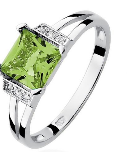 Bonore - Fehér Arany 585 - Olivin 1,1 ct gyűrű