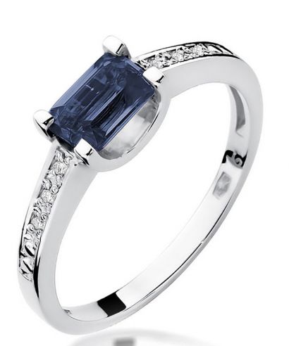 Bonore - Fehér Arany 585 - Zafír 0,6 ct gyűrű