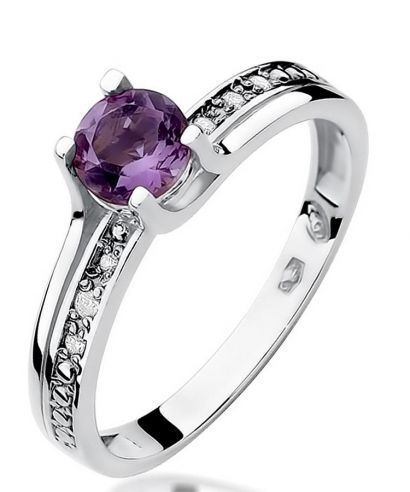 Bonore - Fehér Arany 585 - Ametiszt 0,5 ct gyűrű