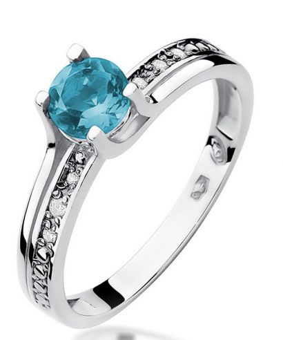 Bonore - Fehér Arany 585 - Topáz 0,5 ct gyűrű