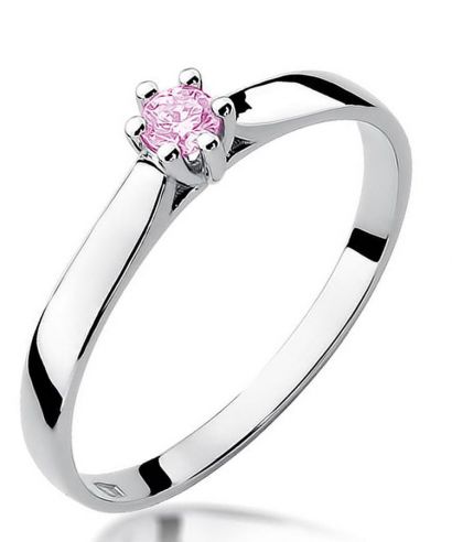 Bonore - Fehér Arany 585 - Rózsaszínű Topáz 0,15 ct gyűrű