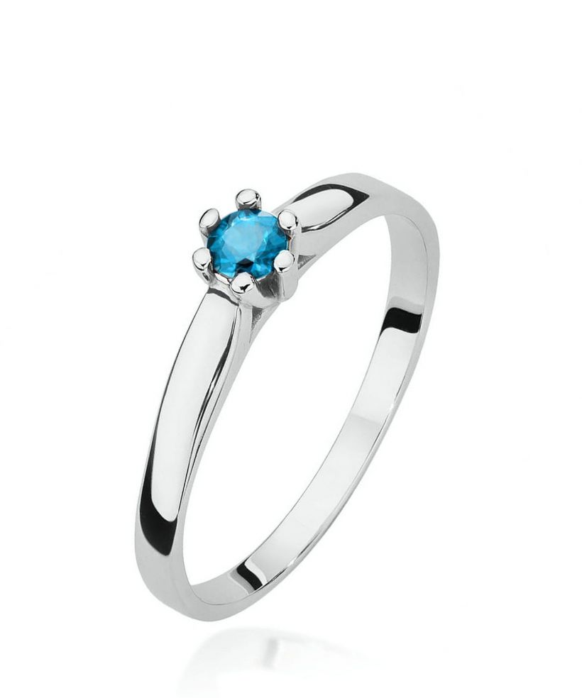 Bonore - Fehér Arany 585 - Topáz 0,15 ct gyűrű