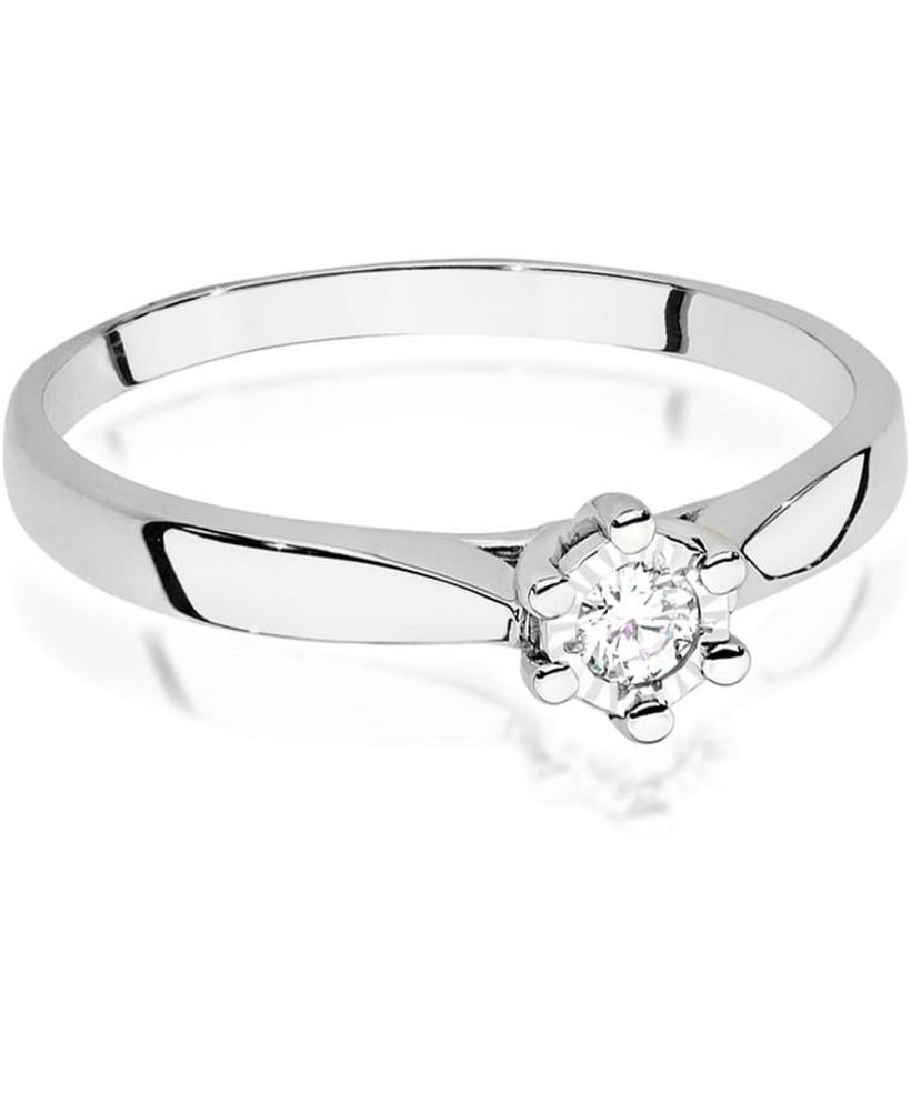 Bonore - Fehér Arany 585 - Gyémánt 0,08 ct gyűrű