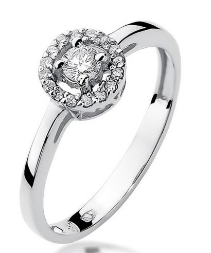 Bonore - Fehér Arany 585 - Gyémánt 0,12 ct gyűrű