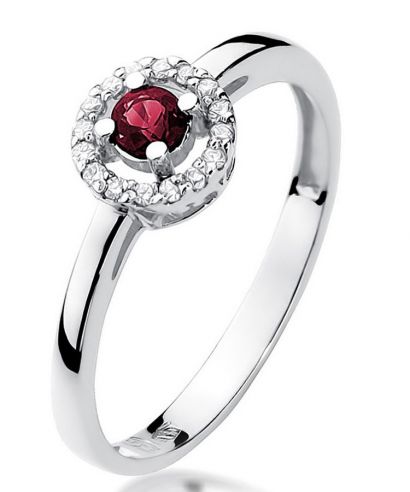 Bonore - Fehér Arany 585 - Rubin 0,15 ct gyűrű