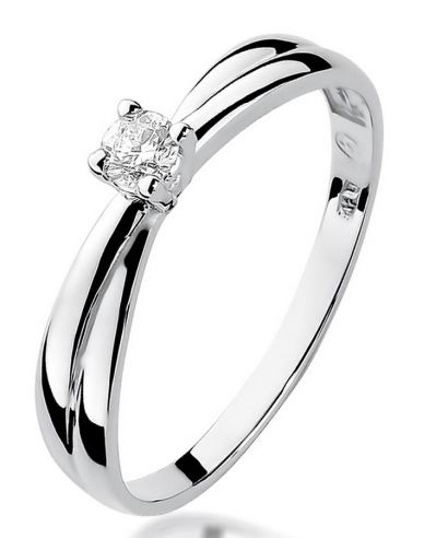 Bonore - Fehér Arany 585 - Gyémánt 0,08 ct gyűrű