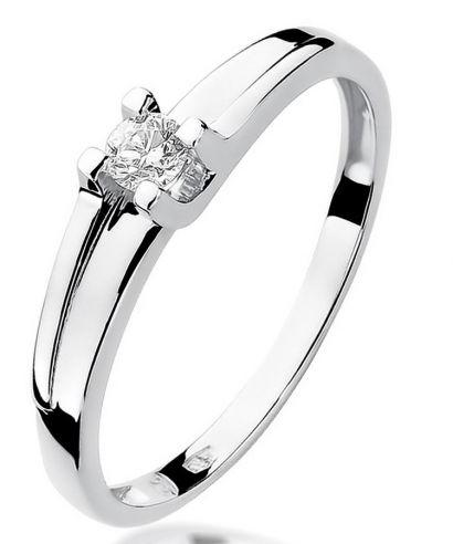 Bonore - Fehér Arany 585 - Gyémánt 0,12 ct gyűrű