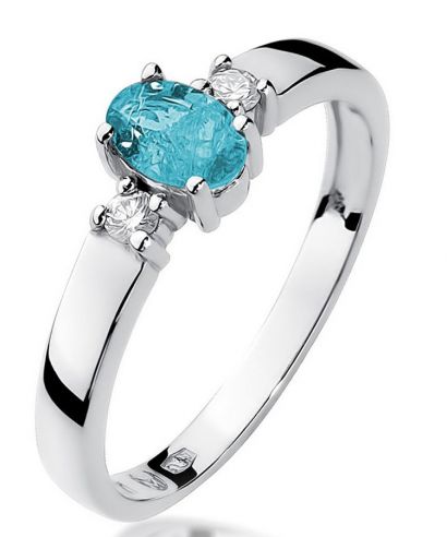 Bonore - Fehér Arany 585 - Topáz 0,5 ct gyűrű