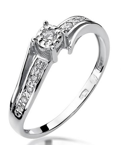 Bonore - Fehér Arany 585 - Gyémánt 0,05 ct gyűrű