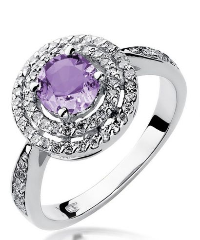 Bonore - Fehér Arany 585 - Ametiszt 0,9 ct gyűrű
