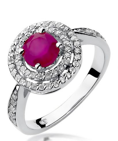 Bonore - Fehér Arany 585 - Rubin 1,2 ct gyűrű