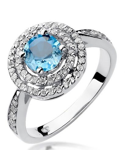 Bonore - Fehér Arany 585 - Topáz 0,8 ct gyűrű