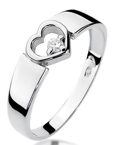 Bonore - Fehér Arany 585 - Gyémánt 0,04 ct gyűrű