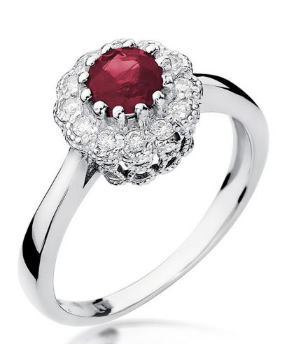 Bonore - Fehér Arany 585 - Rubin 0,6 ct gyűrű