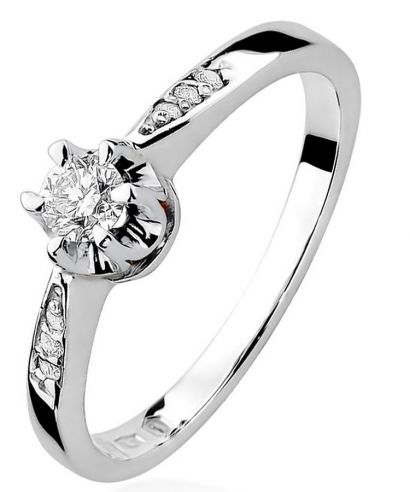 Bonore - Fehér Arany 585 - Gyémánt 0,2 ct gyűrű