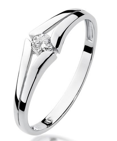 Bonore - Fehér Arany 585 - Gyémánt 0,08 ct gyűrű