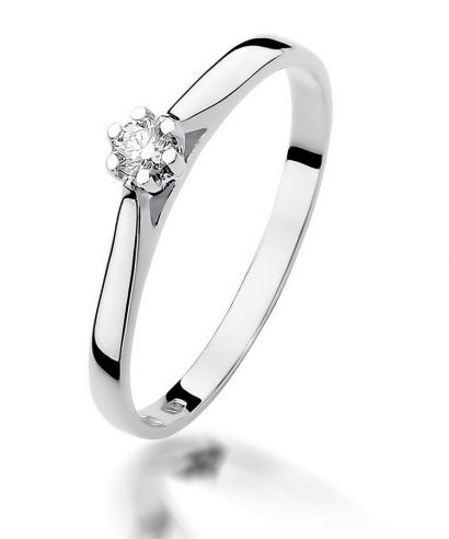 Bonore - Fehér Arany 585 - Gyémánt 0,09 ct gyűrű