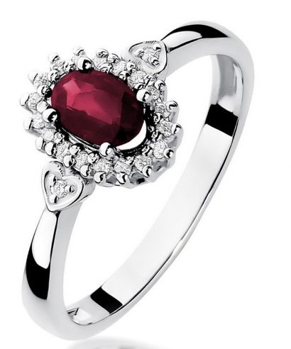 Bonore - Fehér Arany 585 - Rubin 0,6 ct gyűrű