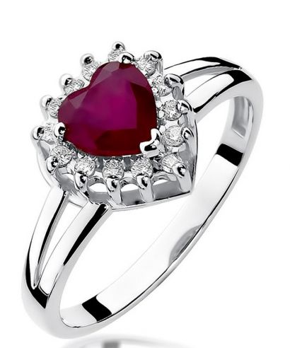 Bonore - Fehér Arany 585 - Rubin 1,1 ct gyűrű