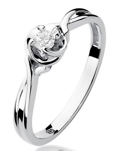 Bonore - Fehér Arany 585 - Gyémánt 0,1 ct gyűrű