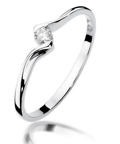 Bonore - Fehér Arany 585 - Gyémánt 0,09 ct gyűrű