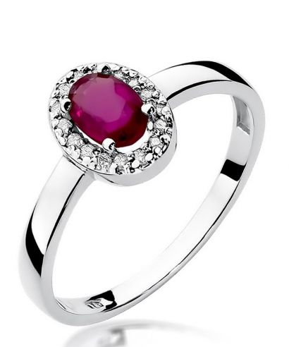 Bonore - Fehér Arany 585 - Rubin 0,6 ct gyűrű