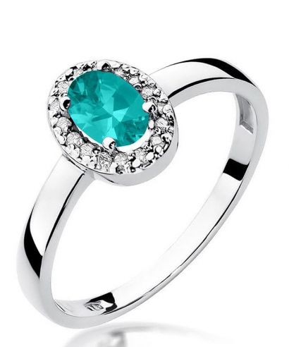 Bonore - Fehér Arany 585 - Smaragd 0,4 ct gyűrű