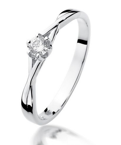 Bonore - Fehér Arany 585 - Gyémánt 0,12 ct gyűrű