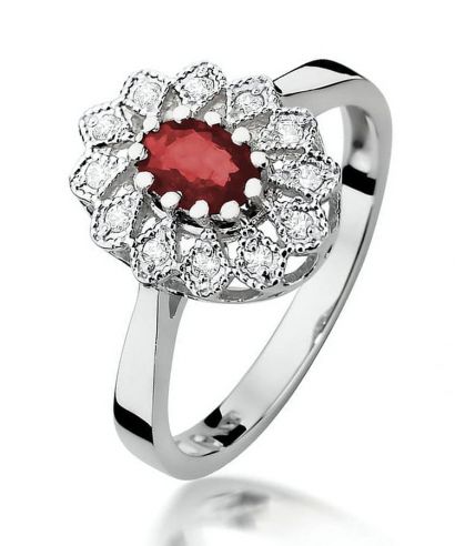 Bonore - Fehér Arany 585 - Rubin 0,6 ct gyűrű